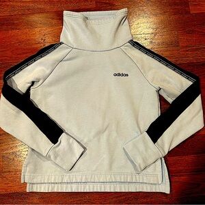 Adidas Light Blue Pullover with funnel neck